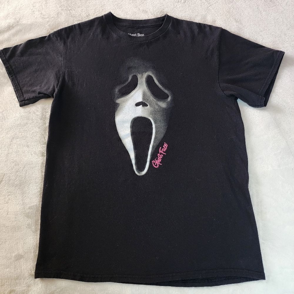 Ghost Face Black With Graphic Tshirt Size Medium